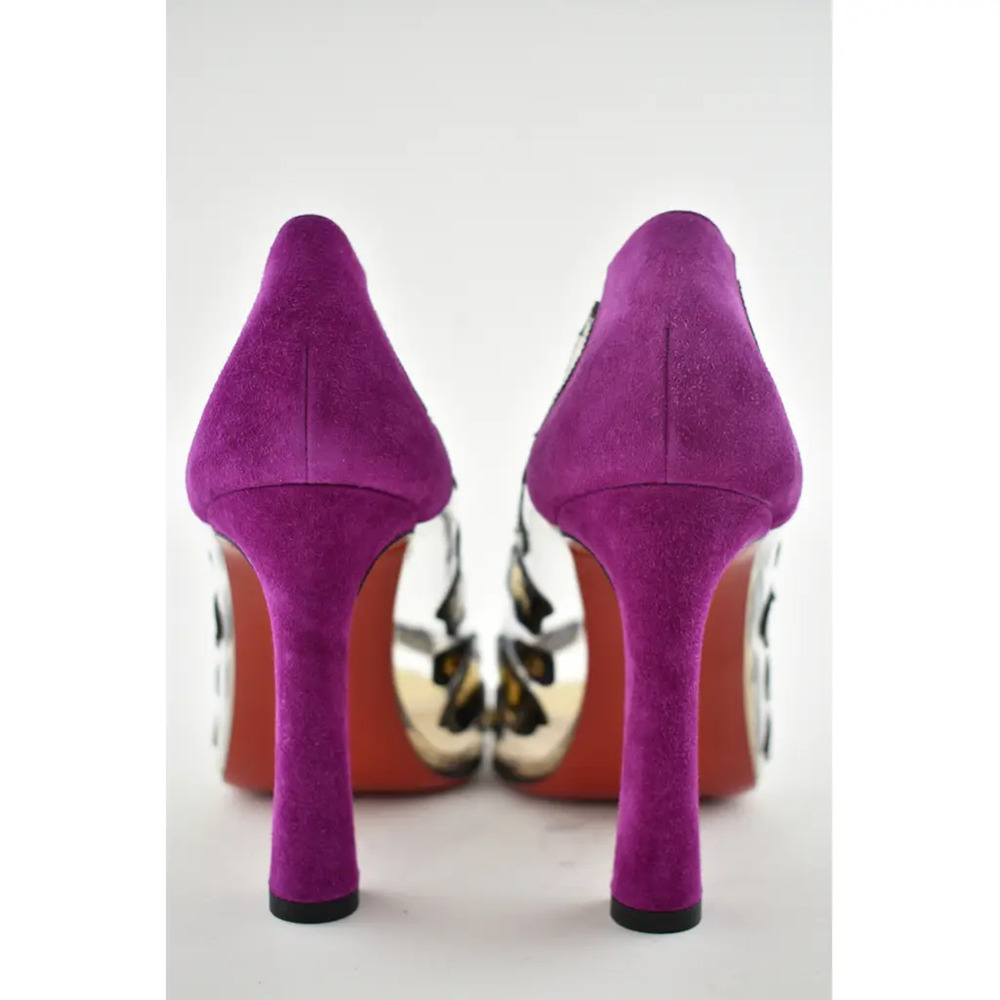 Christian Louboutin Black and Gold Heels with Pink Accents - Picture 11 of 12